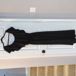 Off the Shoulder Black Dress
